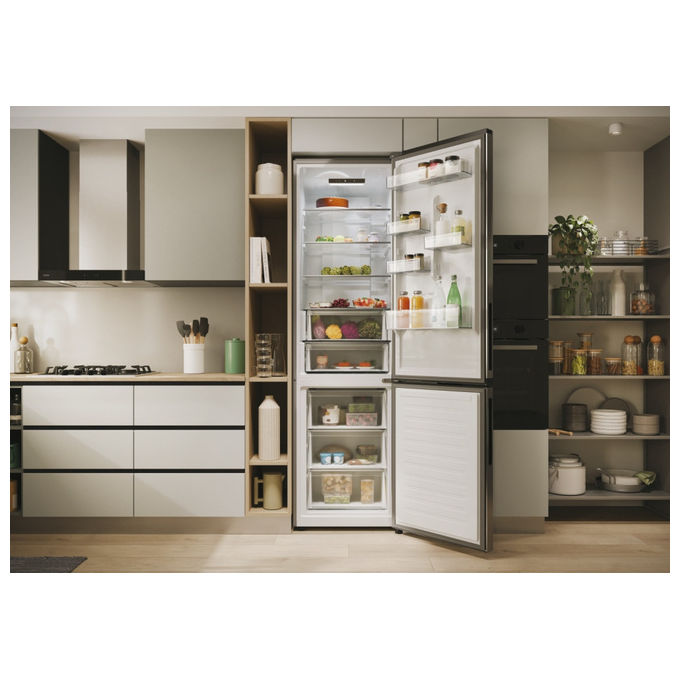 Candy CNCQ2T620DX Frigorifero Combinato Libera Installazione No Frost 2.05m Acciaio Inox colore Acciaio inox