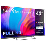 Smart Tech, Tv Led 40 Full Hd, Google Tv, Nero