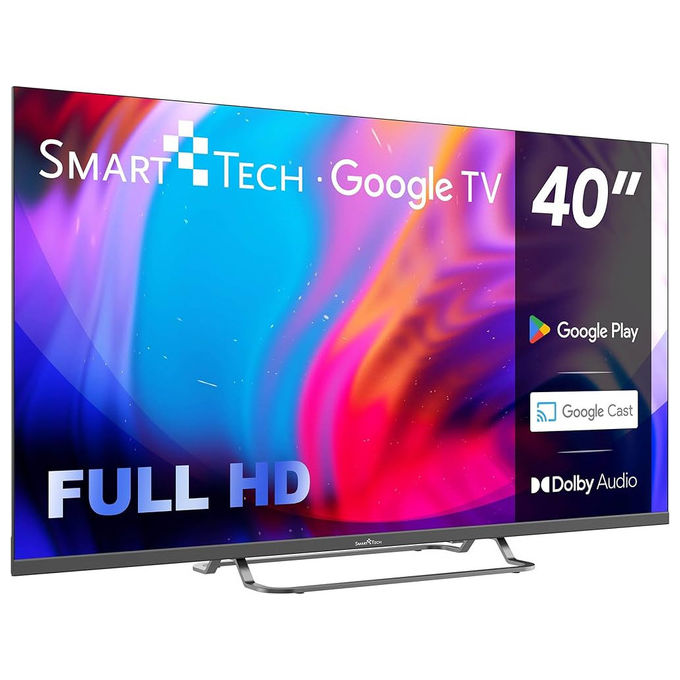 Smart Tech, Tv Led 40 Full Hd, Google Tv, Nero