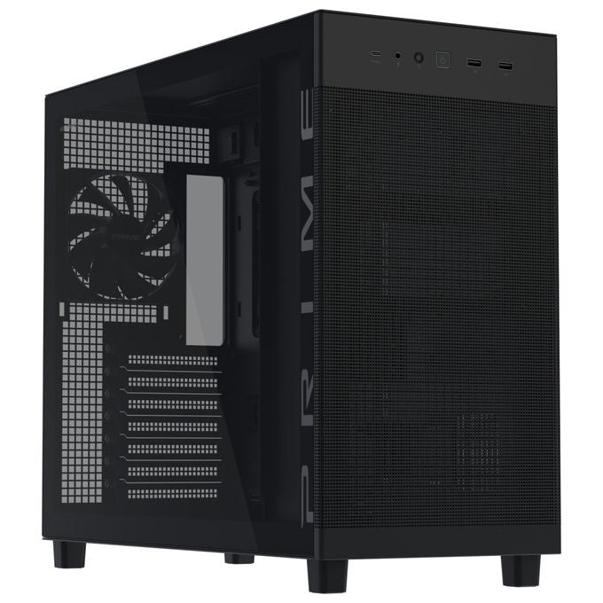 Asus, Case PC, Prime AP303 TG, Mid-Tower ATX, Nero, Vetro Temperato