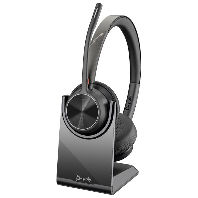 Hp Poly Voyager 4320 UC, Cuffie Stereo, Bluetooth, USB-A, Adattatore BT700