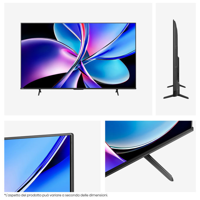 Hisense, Tv 4K Ultra HD, 65 Pollici, Smart TV, QLED Pro, Nero