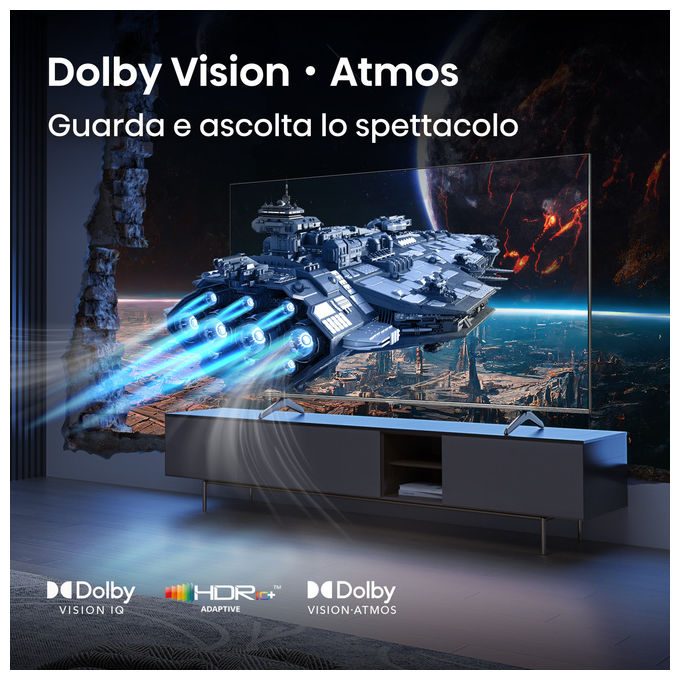 Hisense, TV QLED 85'' 4K, Smart TV, 144Hz, Modello 85E7Q PRO