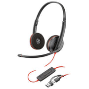 Poly Cuffie Stereo Blackwire 3220 USB-C Nero