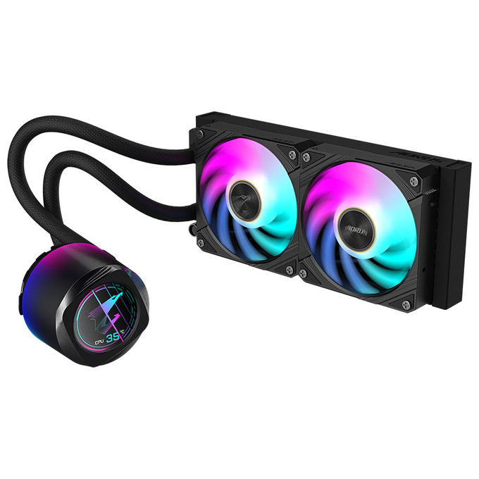 Gigabyte, Aorus Waterforce X II 240, Raffreddamento Liquido a AIO, 2 Ventole ARGB 120mm, Compatibile Intel LGA 1851-AMD AM5