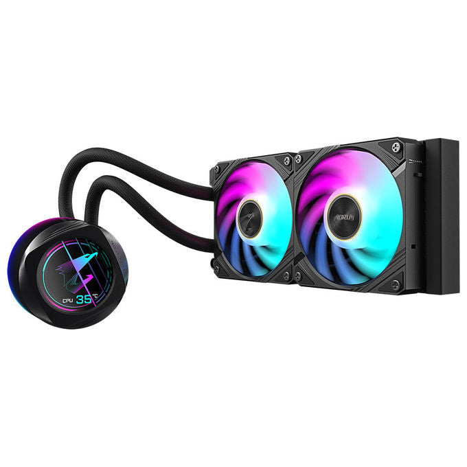 Gigabyte, Aorus Waterforce X II 240, Raffreddamento Liquido a AIO, 2 Ventole ARGB 120mm, Compatibile Intel LGA 1851-AMD AM5