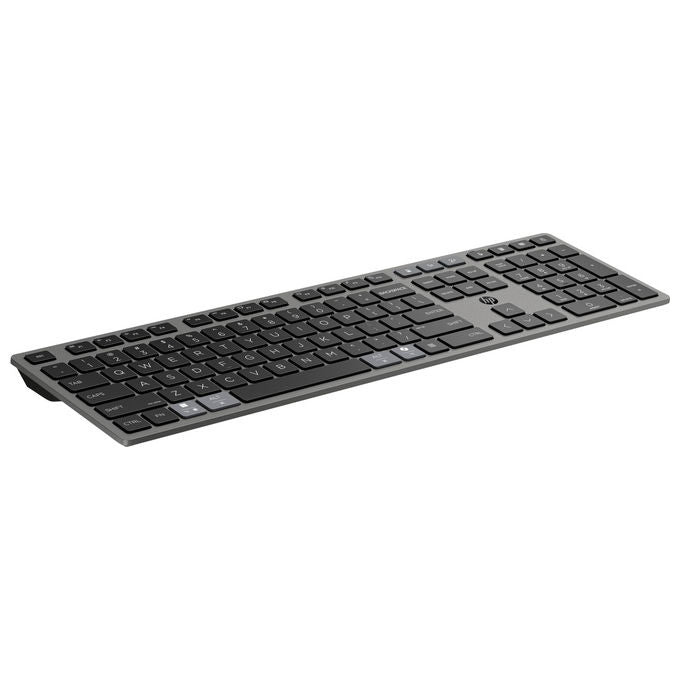 HP, Kit Tastiera e Mouse, Wireless Ricaricabili Multidispositivo 725, Nero