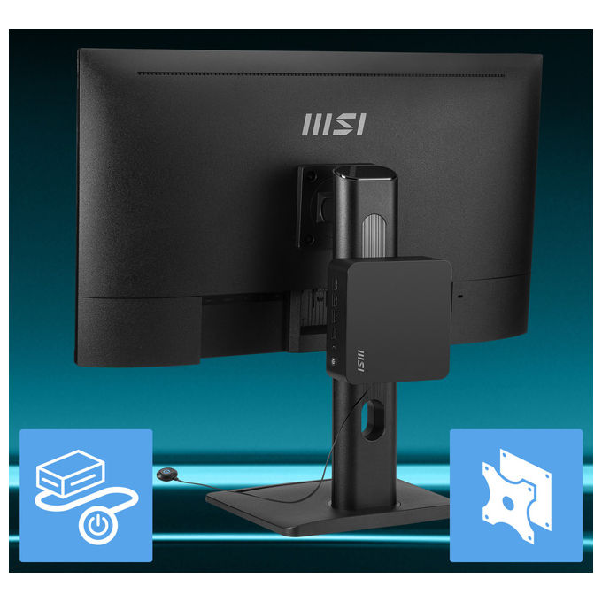 MSI CUBI Z AI 8M-006BEU Mini PC Barebone AMD Ryzen 7 8845HS Wi-Fi 6E RAM DDR5 64 GB colore Nero
