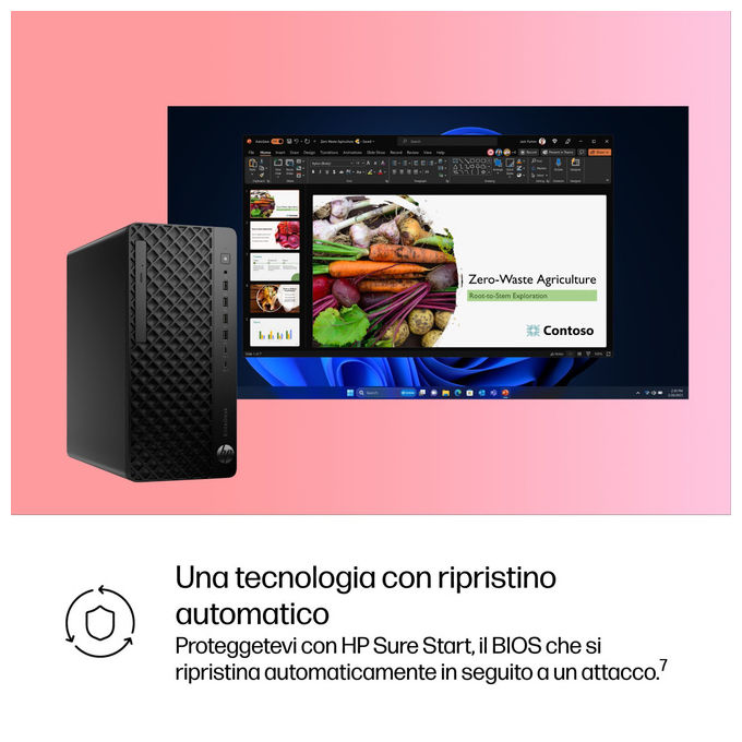 HP PC Tower EliteDesk 8 G1i AI Wolf Pro Security Edition Intel Core Ultra 5 16 GB RAM 512 GB SSD Windows 11 Pro Nero