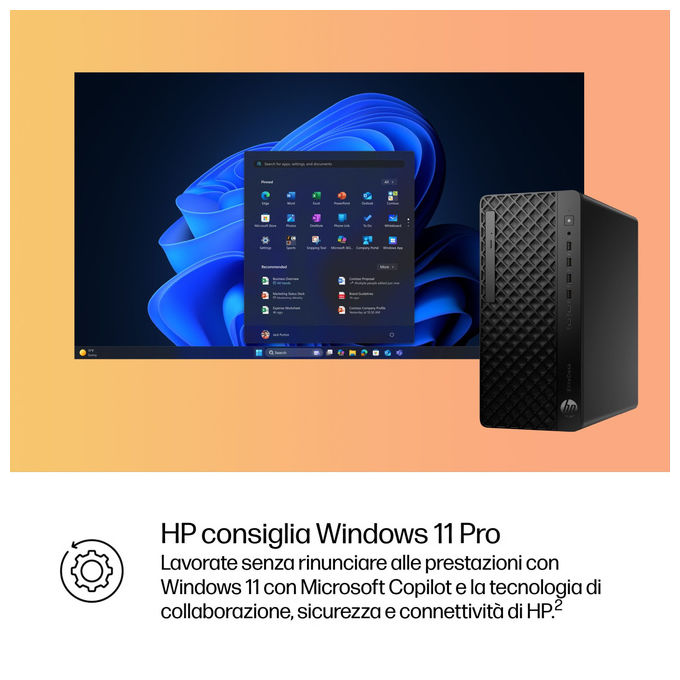 Hp EliteDesk 8 Tower G1i AI Pc Intel Core Ultra 7 265 16 GB Ram 512 GB SSD Nero