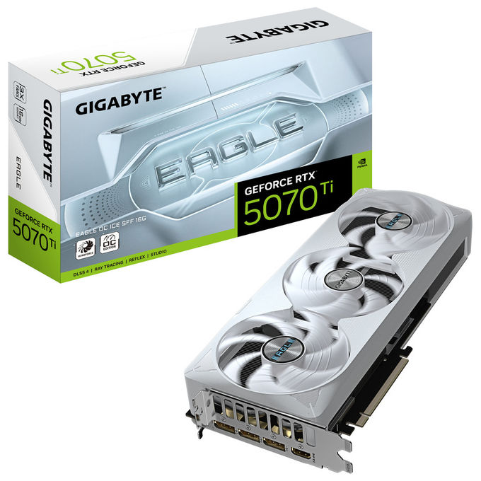Gigabyte GeForce RTX 5070 Ti Eagle OC Ice SFF, 16GB GDDR7, Scheda Grafica