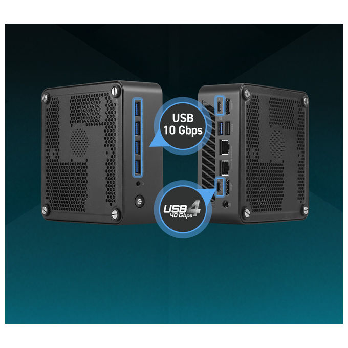 Msi, Mini PC Cubi Z AI 8M R5 8645HS, 16GB DDR5, 512GB SSD, Windows 11 Pro, Nero