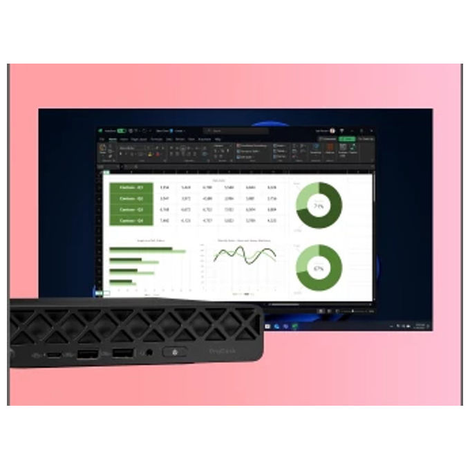 HP CK2F8ET ProDesk 4 G1i Mini PC Intel Core Ultra 5 235T 16GB DDR5 512GB SSD NVMe Wi-Fi 6E Windows 11 Pro colore Nero
