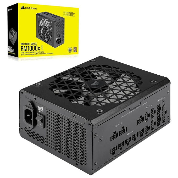 Corsair, Alimentatore PC 1000W, RM1000x Shift, ATX 3.1 PCIe 5.1, 80 Plus Gold, Modulare, Nero