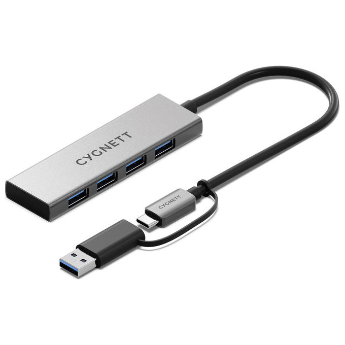 Cygnett Hub USB-C a USB-A Alluminio 4 Porte