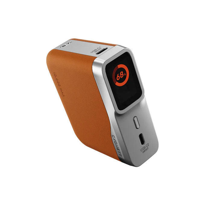 Cygnett CY5628PBCHE Encore Power Bank 10000 mAh 45W 3 Porte USB Display Intelligente colore Marrone Chiaro