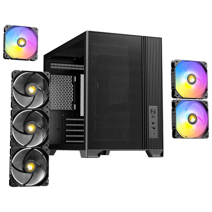 Antec Case Mini-Tower FLUX M Micro-ATX Vetro Temperato Porta USB Type-C Nero