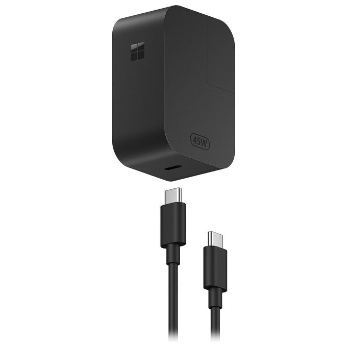 Microsoft, Alimentatore 45W USB-C, Universale, Nero