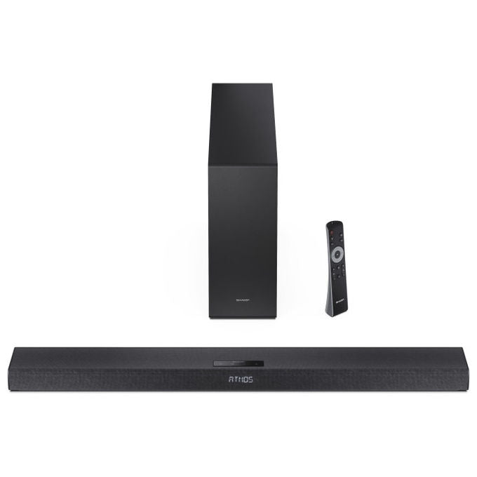 Sharp HT-SBW320 Soundbar 2.1 canali 360W Subwoofer Wireless Bluetooth 5.3 HDMI eARC Dolby Atmos DTS Virtual:X colore Nero