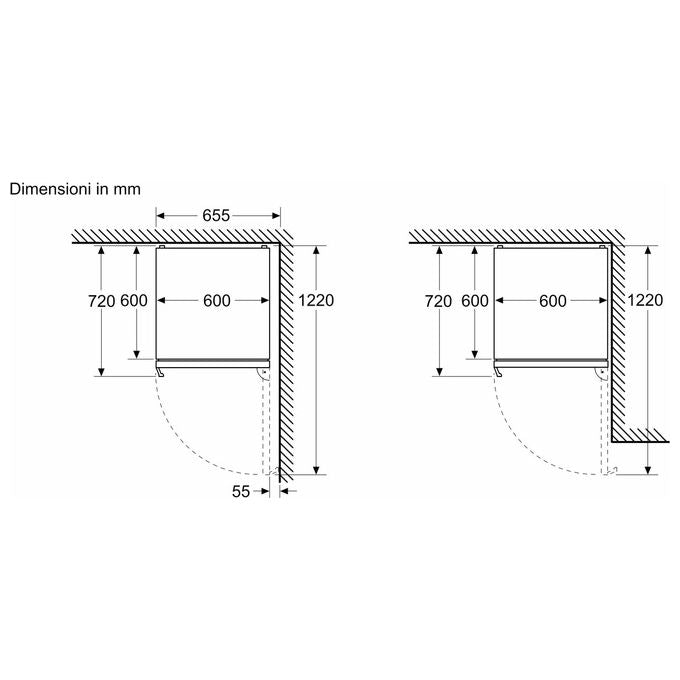 Bosch KGN39VXCT Frigorifero Combinato Libera Installazione Acciaio nero antimpronta colore Acciaio nero antimpronta