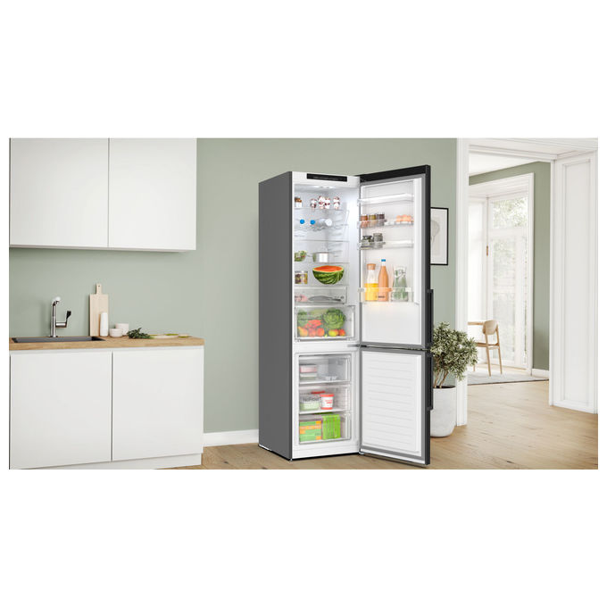 Bosch KGN39VXCT Frigorifero Combinato Libera Installazione Acciaio nero antimpronta colore Acciaio nero antimpronta