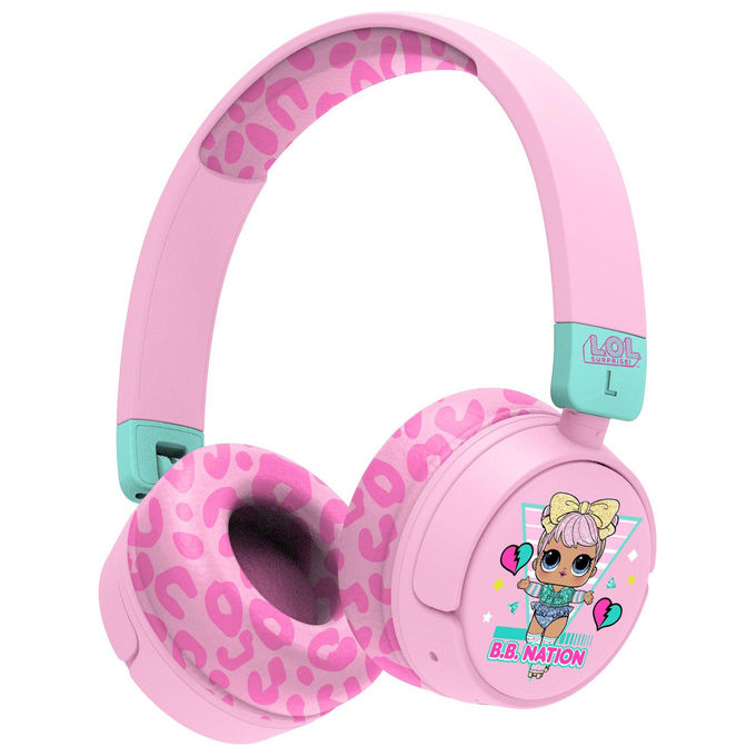 OTL Technologies, Cuffie Wireless On Ear, Rosa, L.O.L. Surprise! B.B. Nation per Bambini