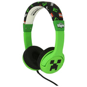 OTL Technologies Cuffie Minecraft Creeper Bambino Verde Con cavo