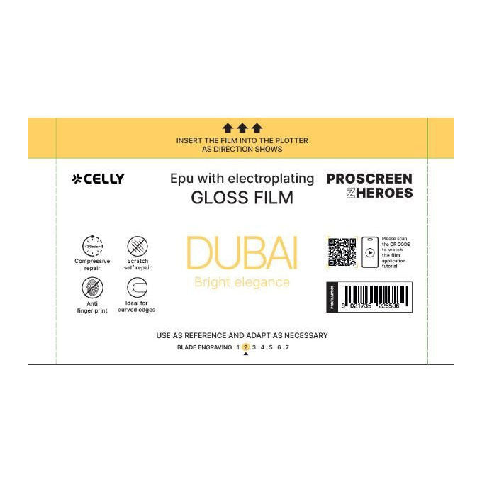 Celly Pellicola Protettiva Lucida Dubai Pacco da 10