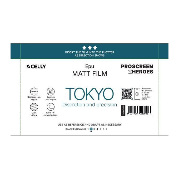 Celly Pellicola Protettiva Universale Opaca 10 Pezzi Profilm Matt Tokyo