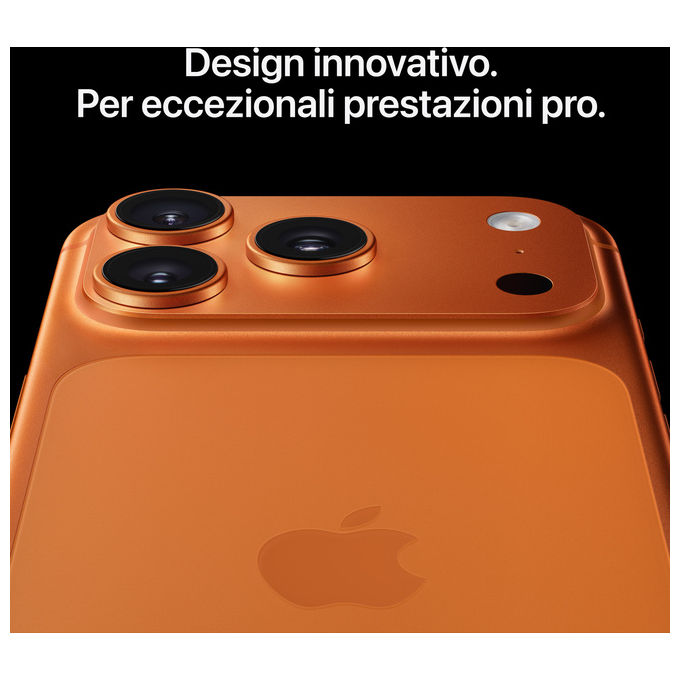 Apple MG8H4QLA iPhone 17 Pro Smartphone 256 GB 6.3'' A19 Pro Tripla fotocamera 48 MP 5G IP68 colore Arancione Cosmico