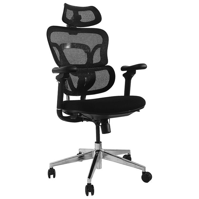 Equip Sedia Ufficio Ergonomica Schienale a Rete Seduta Imbottita Nera