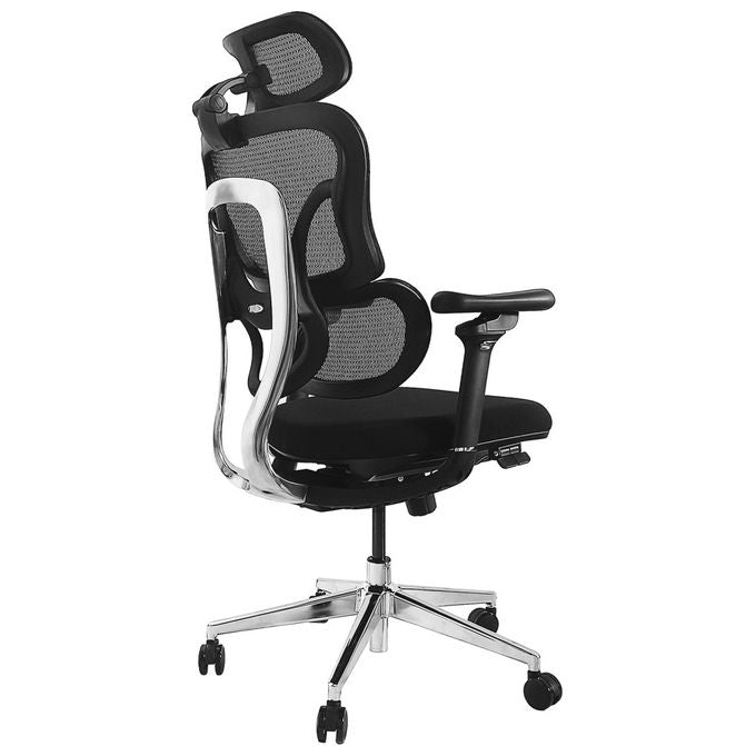 Equip Sedia Ufficio Ergonomica Schienale a Rete Seduta Imbottita Nera