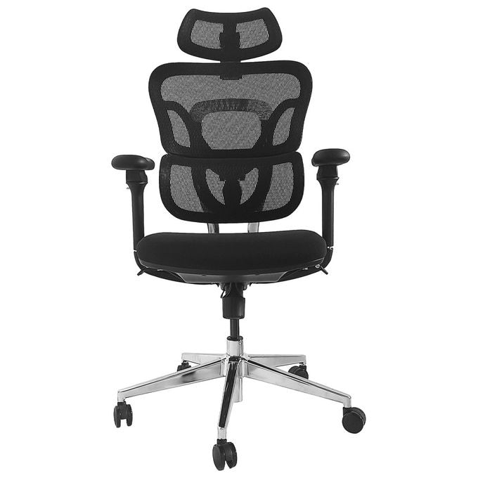 Equip Sedia Ufficio Ergonomica Schienale a Rete Seduta Imbottita Nera