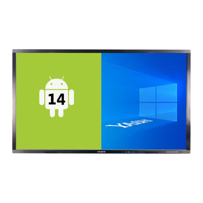 Yashi Monitor Touchscreen Interattivo 86'' 4K Matrice Infrarossi Antiglare