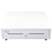 Equip Cassetto Registratore di Cassa Manuale Automatico 4 Scomparti Banconote 8 Slot Monete Bianco