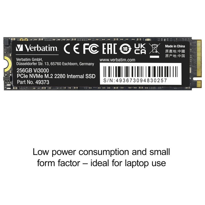 Verbatim, SSD 2 TB, M.2 PCI Express 3.0 NVMe, Vi3000