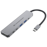 Conceptronic Docking Station USB 3.2 Gen 1 Type-C 6-in-1 Argento