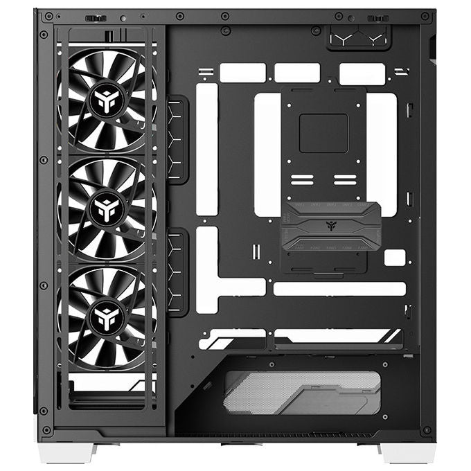 Itek Case PC Gaming Tower ATX Nebralux 01 Bianco-Nero Vetro Temperato ARGB