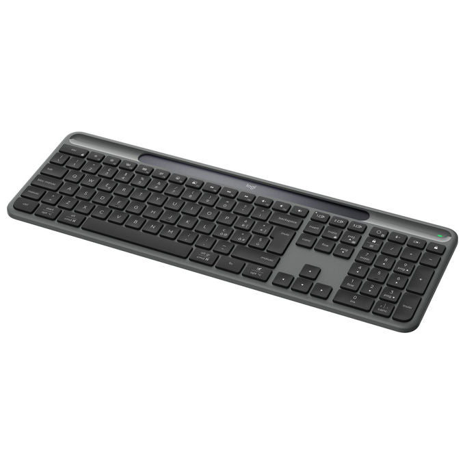 Logitech, Tastiera Slim Solar, Grafite, Layout Italiano