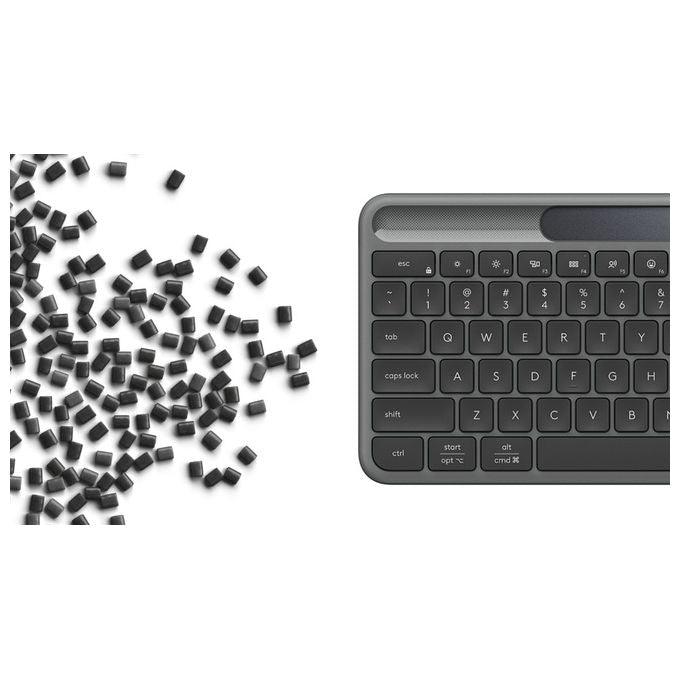 Logitech, Tastiera Slim Solar, Grafite, Layout Italiano