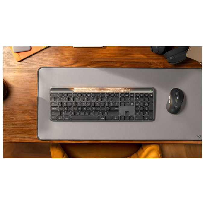 Logitech, Tastiera Slim Solar, Grafite, Layout Italiano