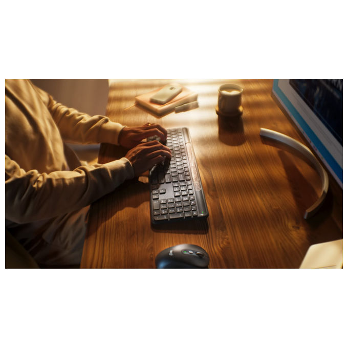 Logitech, Tastiera Slim Solar, Grafite, Layout Italiano