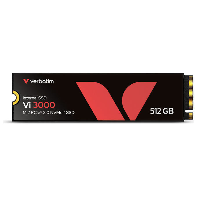 Verbatim 49374 Vi3000 SSD Interno M.2 NVMe PCIe Gen3x4 512 GB Lettura 3300 MB-s Scrittura 2500 MB-s 3D NAND TLC