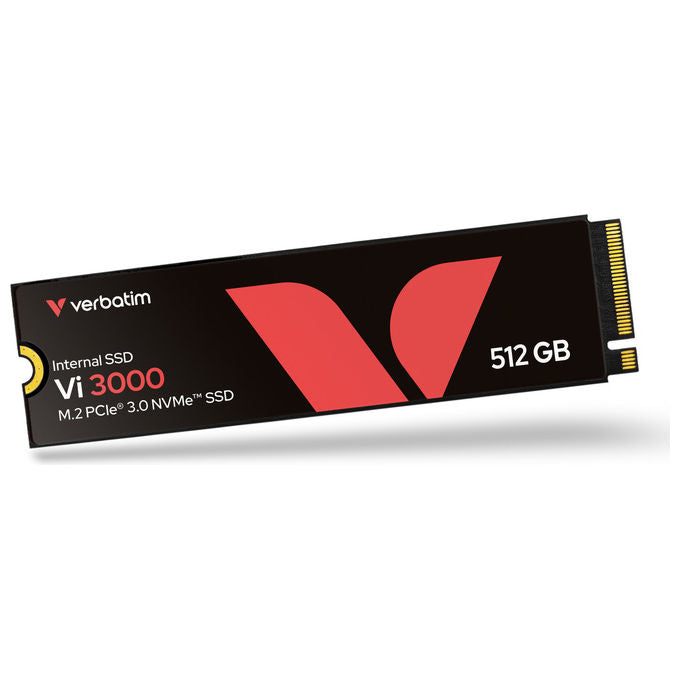 Verbatim 49374 Vi3000 SSD Interno M.2 NVMe PCIe Gen3x4 512 GB Lettura 3300 MB-s Scrittura 2500 MB-s 3D NAND TLC