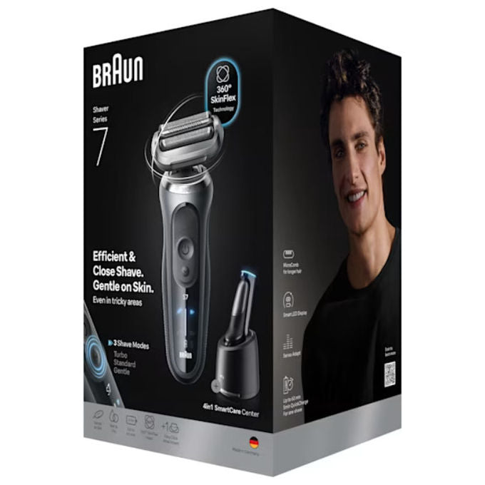 Braun 72-G7200CC Series 7 Rasoio elettrico WetandDry 3 testine autonomia 60 min colore Grigio