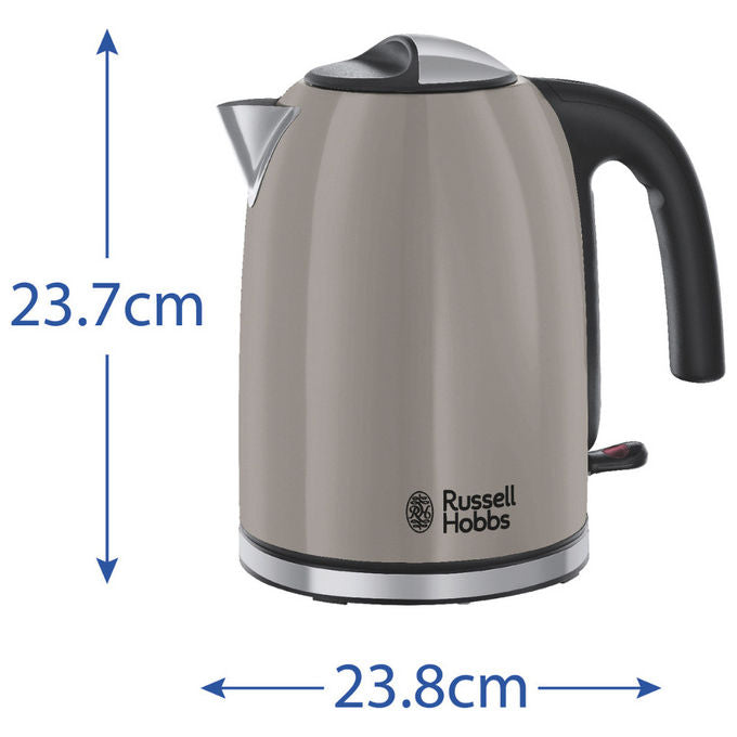 Russell Hobbs, Bollitore Elettrico 1.7L, 2400W, Colours Plus Moka, Nero e Crema