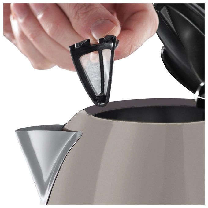 Russell Hobbs, Bollitore Elettrico 1.7L, 2400W, Colours Plus Moka, Nero e Crema