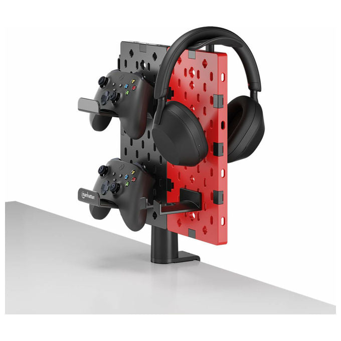 Manhattan Supporto Controller e Auricolare Passivo Nero Rosso