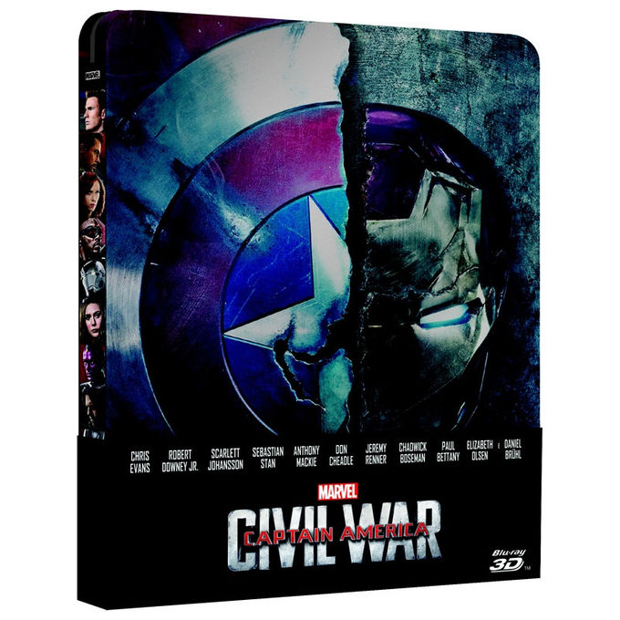 Marvel Studios Captain America Civil War Blu-Ray 3D Blu-Ray Disc Steelbook Edizione Limitata