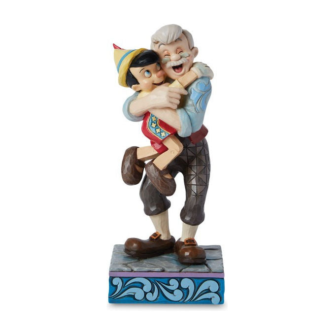 Disney Traditions 6015019 Geppetto e Pinocchio Statuetta da Collezione in Resina Jim Shore 18 cm